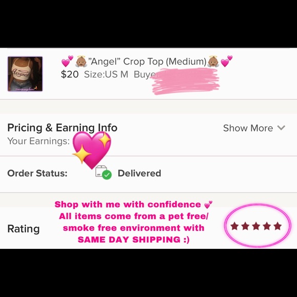 💕👼🏽Angel Crop Top (VARIOUS SIZES)👼🏽💕 - Picture 5 of 5